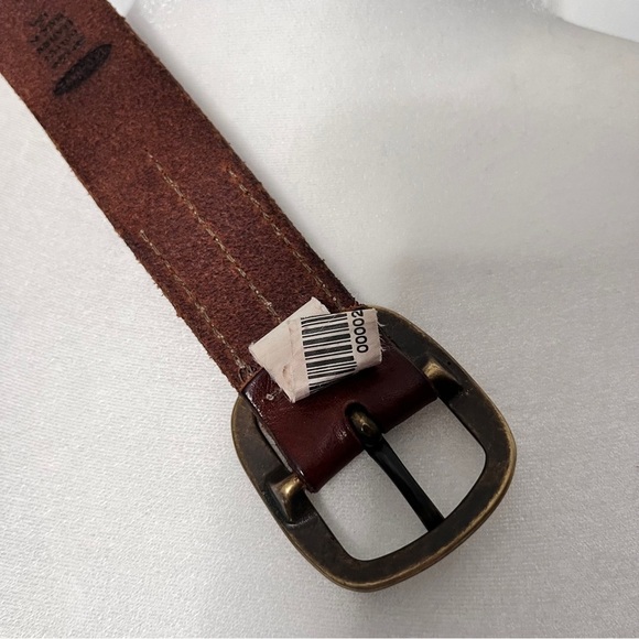 Old Navy Men's Brown Italian Leather Belt Casual Size M made in USA - Picture 7 of 7